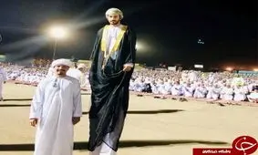 عکس باورنکردنی از قد بلندترین مرد جهان در مراسم حج +عکس