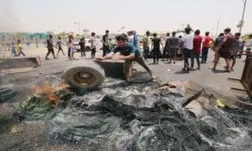 تجدید اعتراضات مردمی در بصره و زخمی شدن ۳ تن