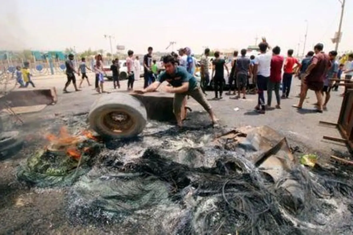 تجدید اعتراضات مردمی در بصره و زخمی شدن ۳ تن