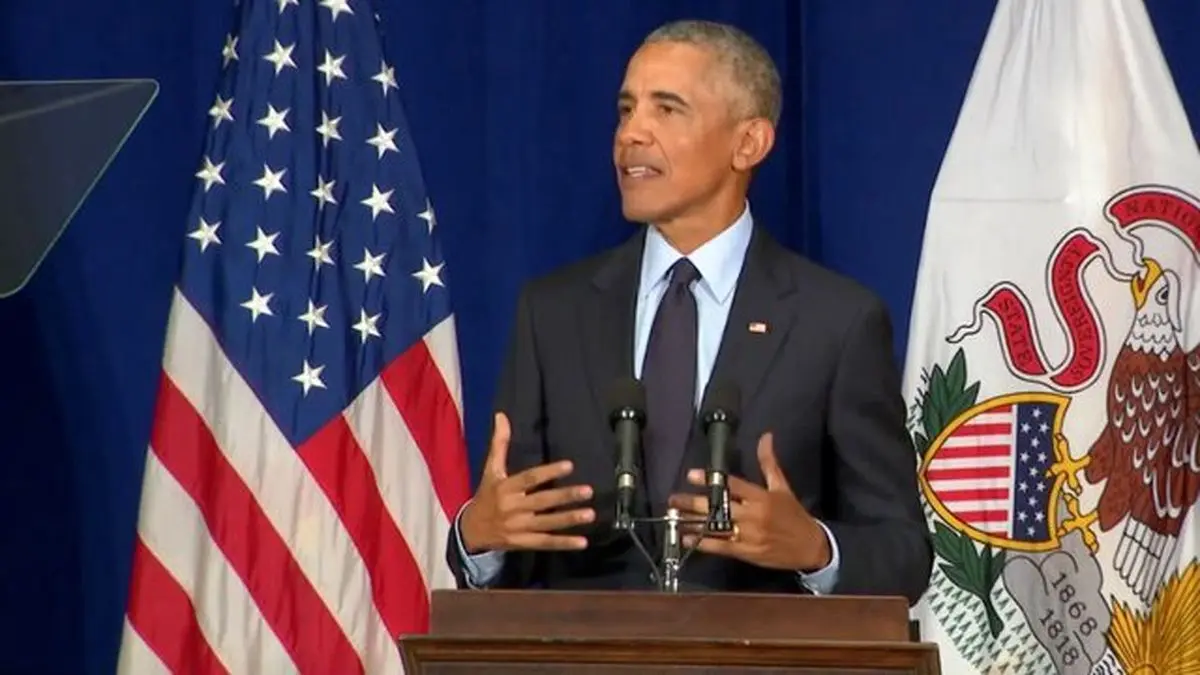 سخنرانی آتشین اوباما علیه ترامپ