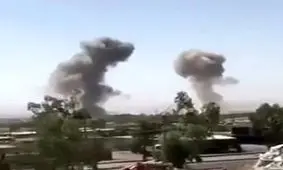 لحظه اصابت موشک‌ها به مقر حزب دموکرات در اقلیم کردستان عراق + فیلم