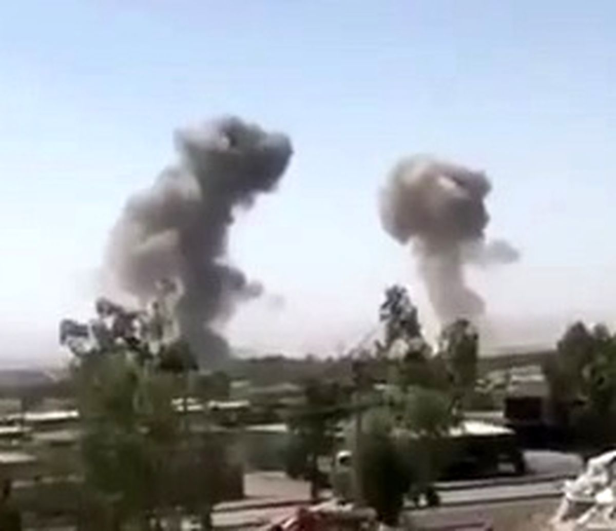 لحظه اصابت موشک‌ها به مقر حزب دموکرات در اقلیم کردستان عراق + فیلم