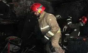 سوختگی زن و مرد میانسال در میان دود غلیظ + تصاویر