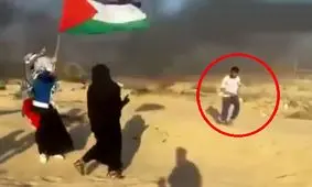 لحظه تکان‌دهنده تیراندازی صهیونیست‌ها به نوجوان ۱۶ ساله فلسطینی