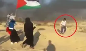 لحظه تکان‌دهنده تیراندازی صهیونیست‌ها به نوجوان ۱۶ ساله فلسطینی