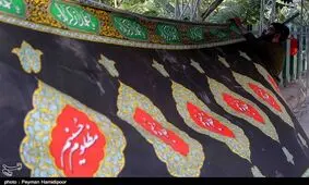 برپایی خیمه عزاداری دهه اول محرم در بجنورد به‌روایت تصویر‌