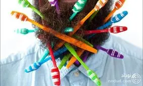 مردی با ریش های عجیب و غریب ! + عکس ها