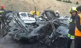 "پژو ۴۰۵" حامل سوخت قاچاق در نهبندان منفجر شد