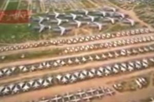 ویدئویی از بزرگترین گورستان هواپیمای نظامی جهان در پایگاه نظامی Davis-Monthan آمریکا