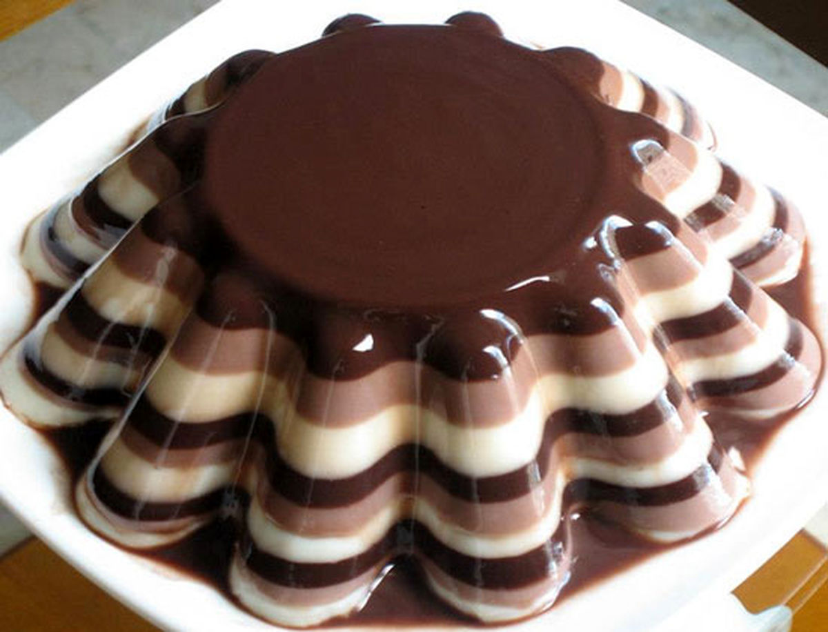ژله شکلاتی راه راه، دسر دورهمیهای دوستانه