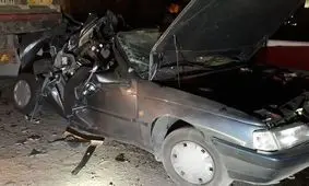 زنده ماندن معجزه‌آسای سرنشینان پژو ۴۰۵ پس از تصادف شدید + تصاویر