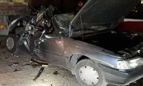 زنده ماندن معجزه‌آسای سرنشینان پژو ۴۰۵ پس از تصادف شدید + تصاویر