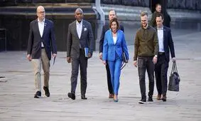  نحوه اسکورت هواپیمای نانسی پلوسی در سفر به تایوان/ ویدئو

