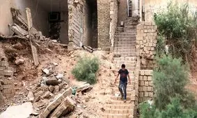 ریزش کوه در حصیرآباد اهواز خسارت جانی نداشت 