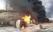 واژگونی تانکر سوخت قربانی گرفت