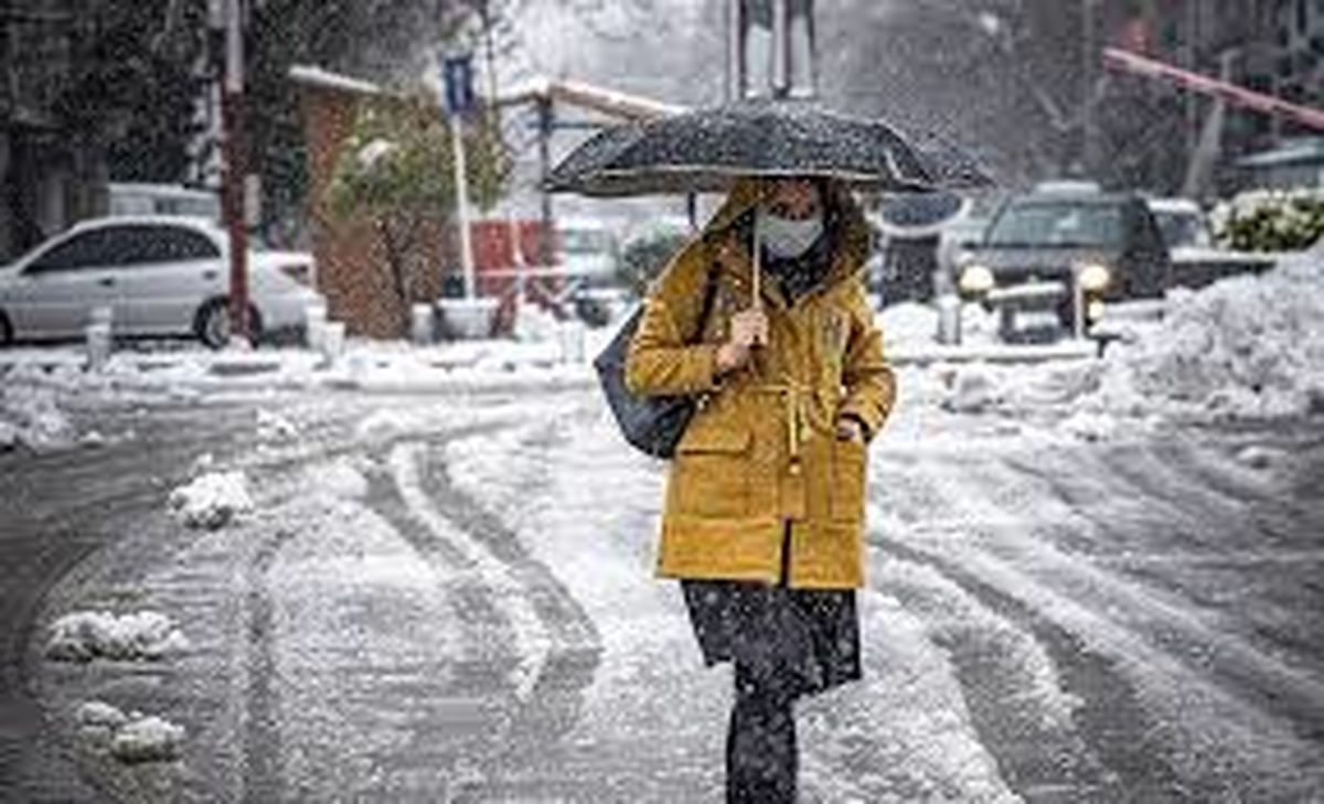 بارش برف و باران در ۱۰ استان