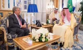 دیدار پادشاه سعودی با دبیرکل سازمان ملل