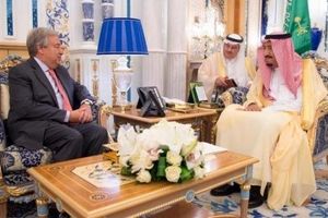 دیدار پادشاه سعودی با دبیرکل سازمان ملل