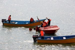 برگزاری مانور امداد و نجات دریایی در بندر آستارا به روایت تصویر