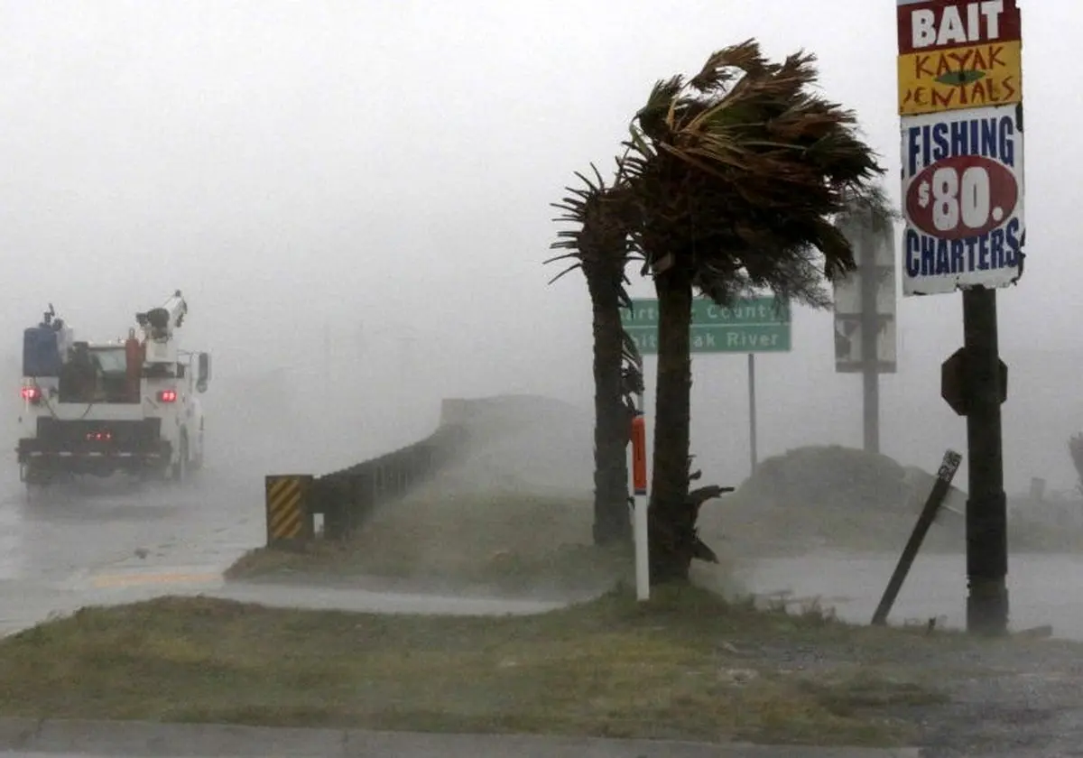 قدرت طوفان در آمریکا !