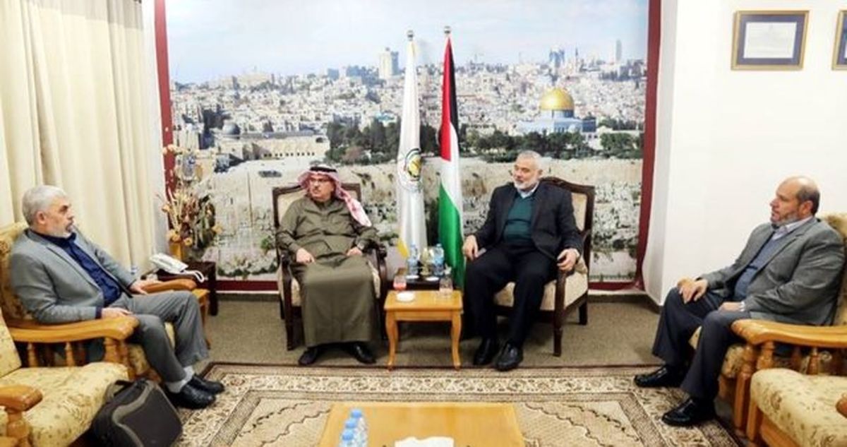دیدار فرستاده قطر به غزه با رهبران حماس