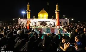 استقبال از پیکر مطهر دو شهید گمنام در بین‌الحرمین اهواز به‌روایت تصویر