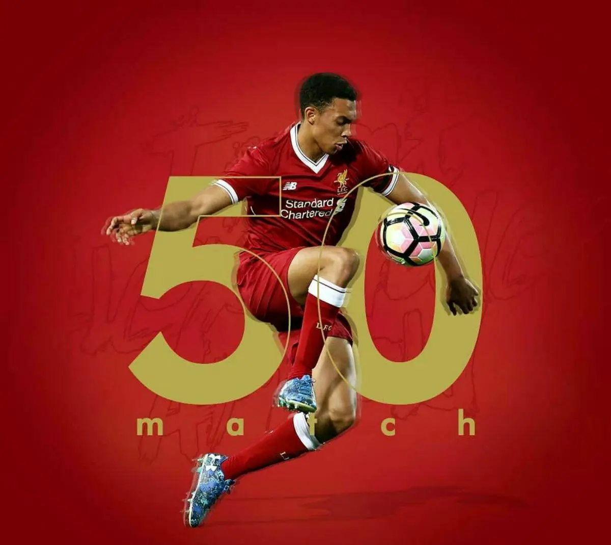 آرنولد مدافع لیورپول به رکورد ۵۰ بازی برای تیمش رسید