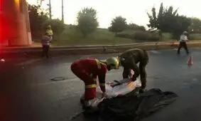 پرت شدن مرگبار راننده وانت به بیرون از خودرو + تصاویر
