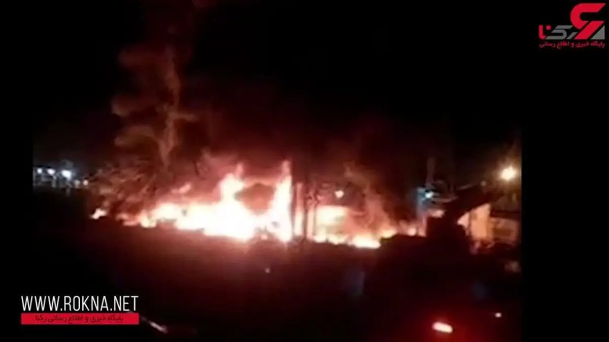 فیلم هولناک از سوختن 21 مسافر اتوبوس نطنز