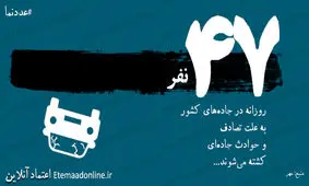 روزانه چند نفر در تصادفات جاده‌ای کشته می‌شوند؟
