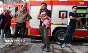 اطفاء حریق در پاساژ شهریار تبریز