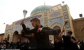 عزاداری روز تاسوعا در امامزاده سید معصوم(ع) قم به روایت تصویر