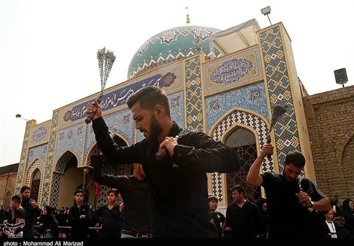 عزاداری روز تاسوعا در امامزاده سید معصوم(ع) قم به روایت تصویر