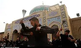 عزاداری روز تاسوعا در امامزاده سید معصوم(ع) قم به روایت تصویر