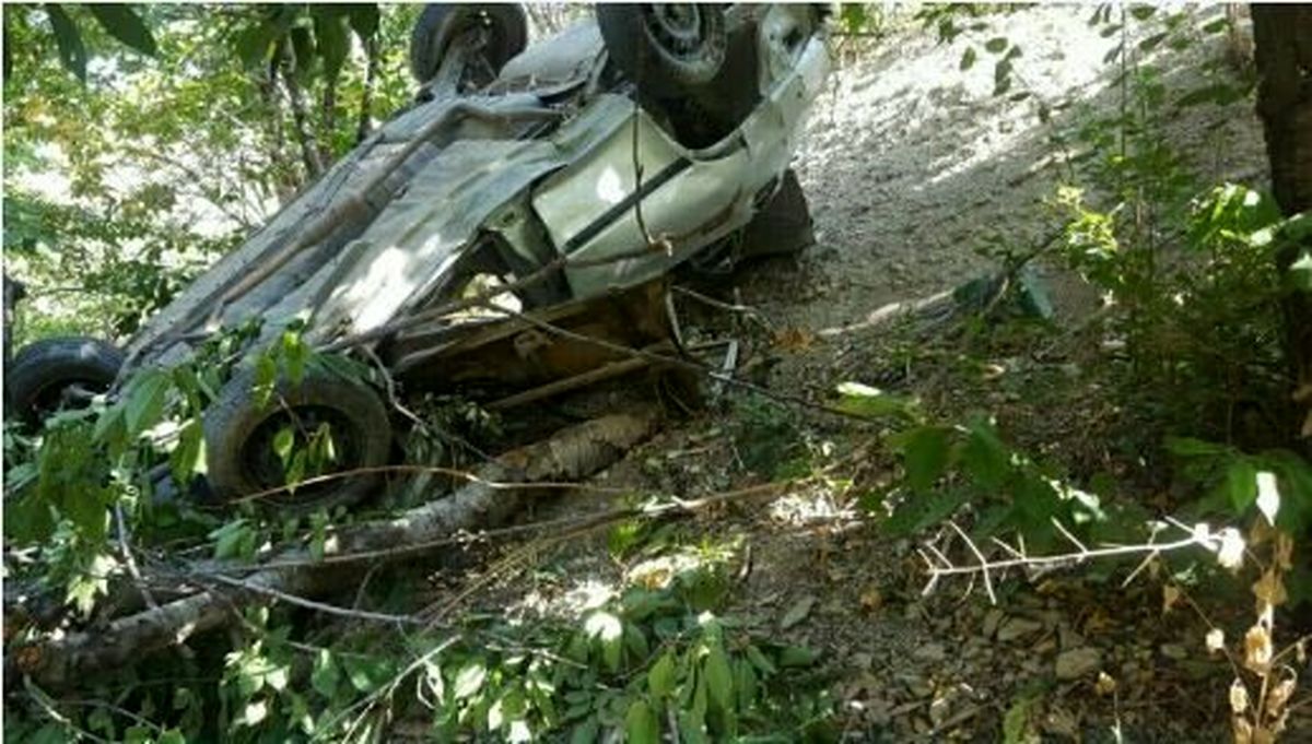 سقوط پراید به دره در مسیر کاخ ناصری
