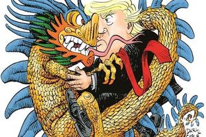 ترامپ با اژدها سرشاخ شد ! + عکس
