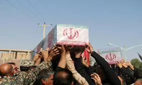 پیکر مطهر دو شهید گمنام در شهر بهرمان تشییع شد