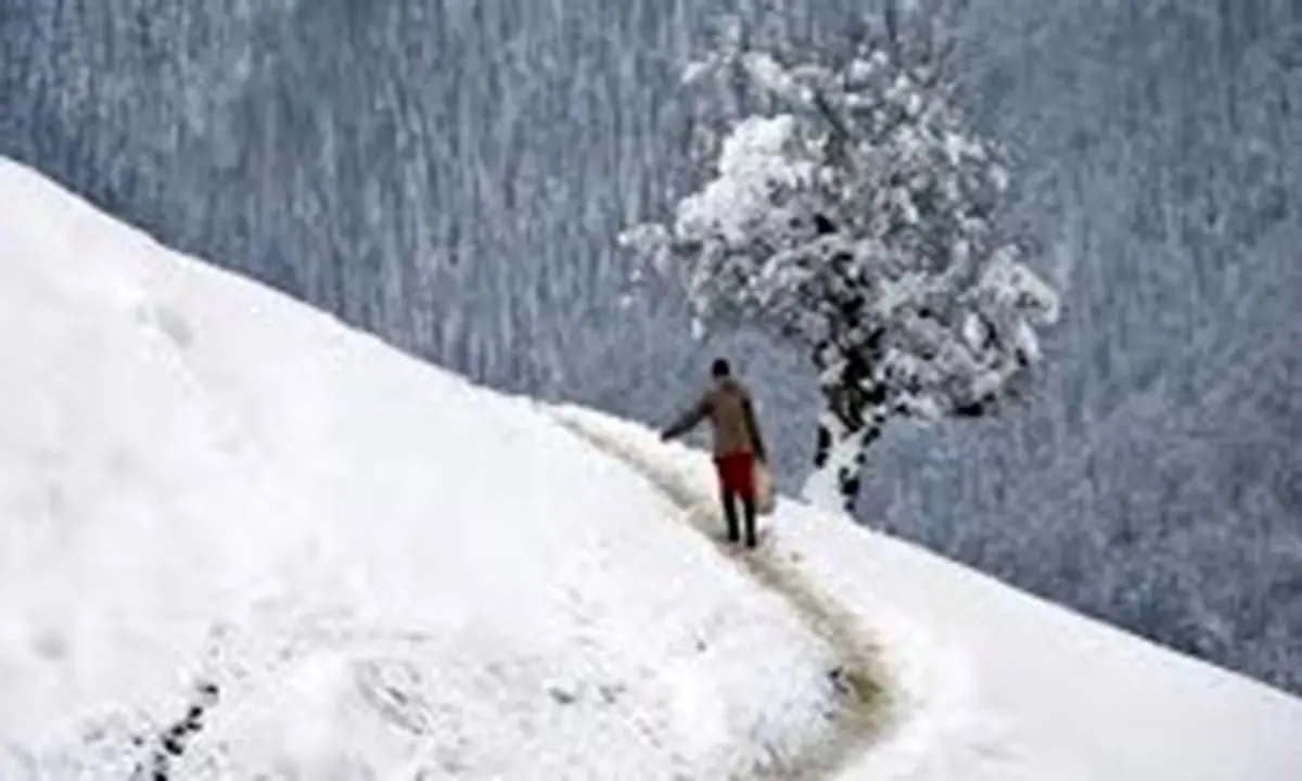 برف ارتفاعات کلاردشت را سفیدپوش کرد