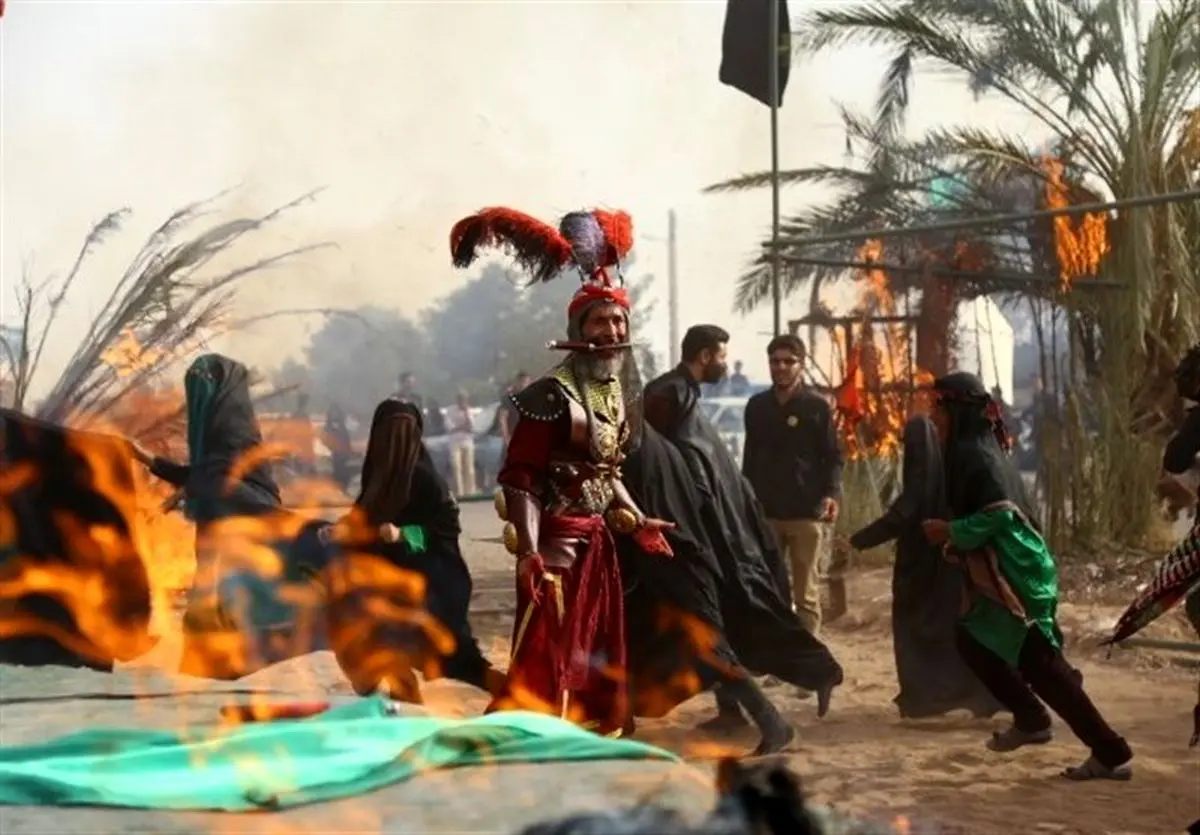 بازسازی واقعه عاشورا در ده‌زیار کرمان به روایت تصویر