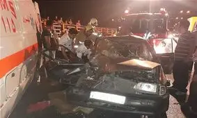 مرگ ۵ نفر در تصادف بامدادی ۳ خودروی پراید