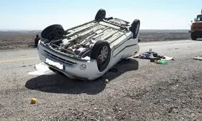 واژگونی خودرو در محور دماوند به تهران/ ۴ نفر مصدوم شدند