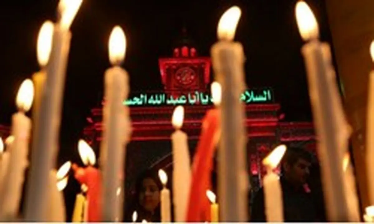 شام غریبان شهدای کربلا در بین‌الحرمین + عکس