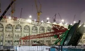 دادگاه سعودي پرونده سقوط جرثقيل در مکه مکرمه را مختومه اعلام کرد