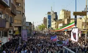 آغاز تشییع پیکرهای پاک شهدای حادثه تروریستی در اهواز + تصاویر