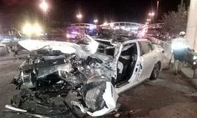 "اپتیما" کامیون را واژگون کرد + تصاویر