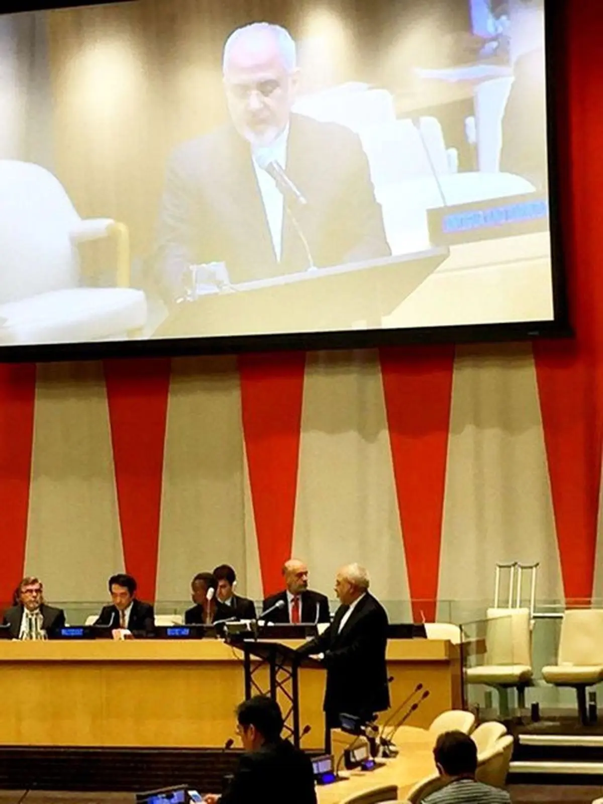 حضور ظریف در نشست روز بین‌المللی امحاء کامل سلاح‌های هسته‌ای