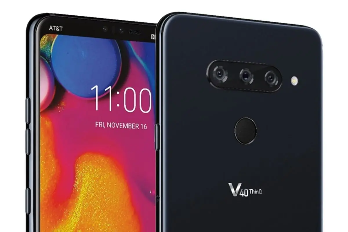 رندر جدید گوشی LG V40 با دوربین سه‌گانه و بریدگی مخفی صفحه نمایش