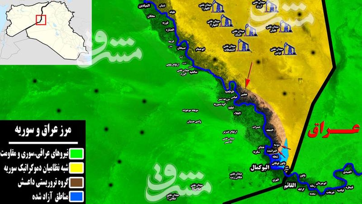 حملات سنگین شبه نظامیان کُرد برای تصرف آخرین پایگاه داعش + نقشه میدانی و تصاویر