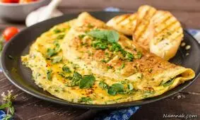 املت اسفناج و گوجه فرنگی صبحانه بیماران دیابتی