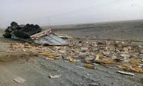 ویدئو/رفتار مردم با کامیون واژگون شده در شهرستان بهار